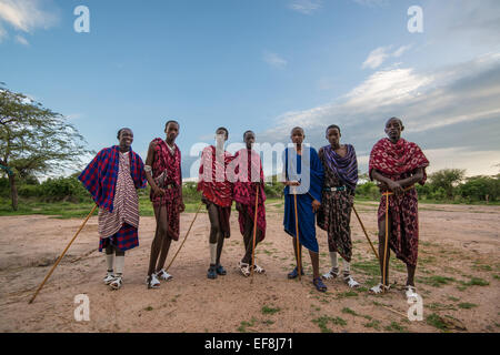 Masai-Guides Stockfoto