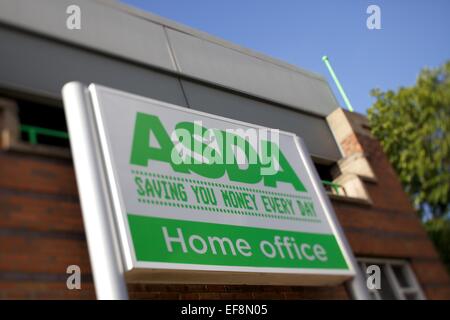 ASDA Beschilderung außerhalb Kopf Bürogebäude in Leeds Stockfoto