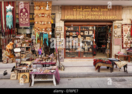 Souvenir-Shop, Madaba, Jordanien Stockfoto