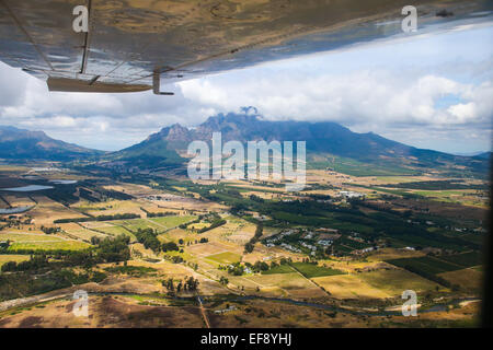 Blick über die Region Stellenbosch außerhalb von Kapstadt, Südafrika Stockfoto