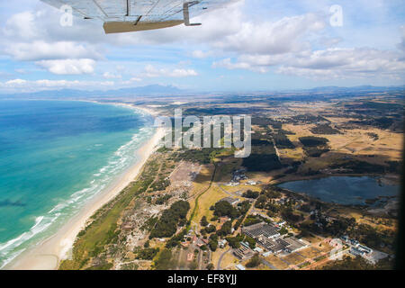 Blick auf die Küste der False Bay, Cape Town, Südafrika Stockfoto