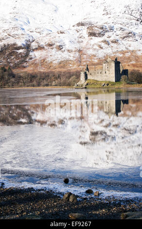 Kilchurn Castle am Loch Awe im Winter. Argyll and Bute, Scotland. Stockfoto