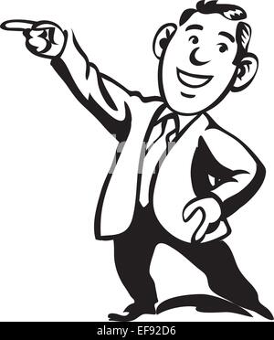 Ein Mann zeigte Stock Vektor