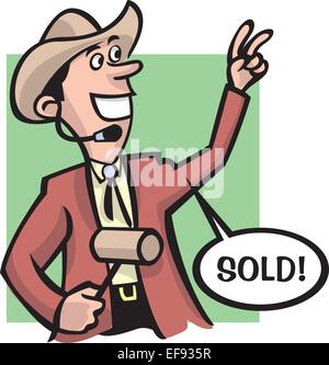 Auktionator Stock Vektor