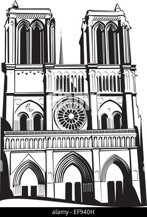 Notre Dame de Paris Stock Vektor