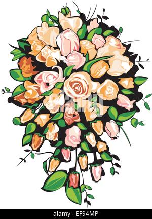 Strauß Rosen Stock Vektor