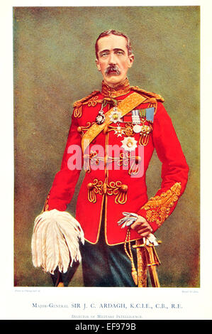 Prominente von der Armee 1900 Generalmajor Sir J C Ardagh K C I E C B R E Leiter des militärischen Nachrichtendienstes Stockfoto