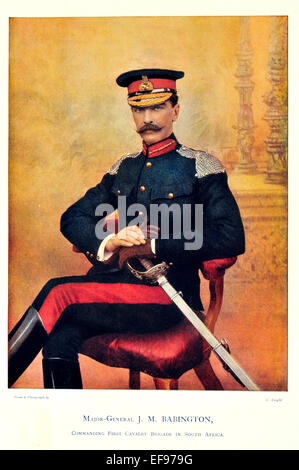 Prominente von der Armee 1900 Generalmajor J M Babington, Kommandeur der 1. Kavallerie-Brigade in Südafrika Stockfoto