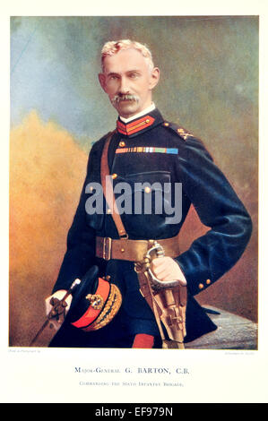 Prominente der Armee 1900 Generalmajor G Barton C B Kommandeur der 6. Infanterie-Brigade Stockfoto