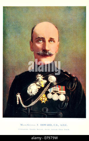 Prominente der Armee 1900 Generalmajor F Howard C B A D C Kommandeur 8. Brigade South African Field Force Stockfoto