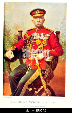 Prominente von der Armee 1900 General Sir H E Holz V C G C B G C M G Adjutant der Kräfte Stockfoto