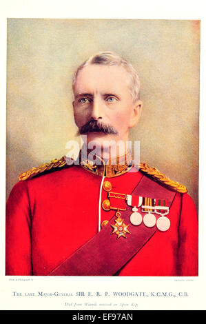 Prominente von der Armee 1900 Generalmajor Sir E R P Woodgate K C M G C B Died aus Wunden am Spion Kop Stockfoto