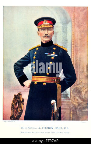 Prominente der Armee 1900 Generalmajor A Fitzroy Hart C B Kommandeur 5. Brigade South African Field Force Stockfoto