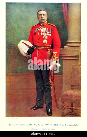 Prominente der Armee 1900 General Sir W S A Lockhart G C B K C S ich Oberbefehlshaber In Indien Stockfoto