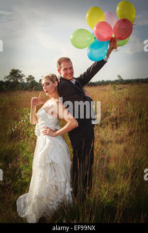 Lassen Sie die fliegenden Ballons Stockfoto