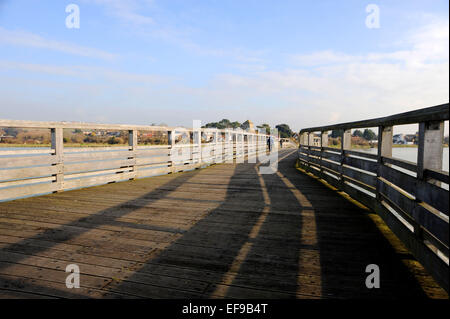 Shoreham Sussex UK - die alte Tollbridge ursprünglich im Jahre 1781 erbaut und renoviert im Jahr 2008 über Fluss Adur Stockfoto