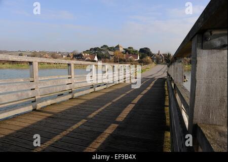 Shoreham Sussex UK - die alte Tollbridge ursprünglich im Jahre 1781 erbaut und renoviert im Jahr 2008 über Fluss Adur Stockfoto