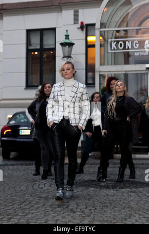 Kopenhagen, Dänemark, 29. Januar 2015: CARMACOMA Streetstyle-Show zu Beginn der "Vielfalt Patrol"-Parade durch die Innenstadt von Kopenhagen geht. Bildnachweis: OJPHOTOS/Alamy Live-Nachrichten Stockfoto