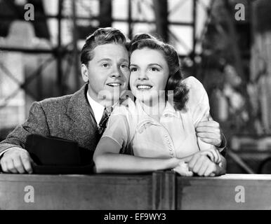 MICKEY ROONEY, Judy Garland, BABES am Broadway, 1941 Stockfoto