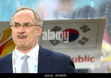 Sydney, Australien. 26. Januar 2015. Uli Stielike (KOR) Fußball: AFC Asien-Pokal Australien 2015 Halbfinalspiel zwischen Südkorea 2-0 Irak im Stadium Australia in Sydney, Australien. © Kenzaburo Matsuoka/AFLO/Alamy Live-Nachrichten Stockfoto