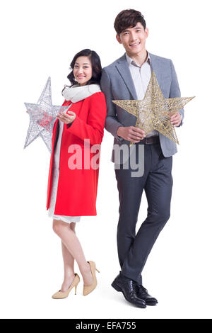 Porträt des jungen Brautpaares Stockfoto