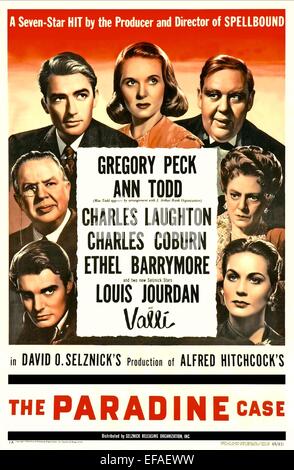 ANN TODD, Gregory Peck, Alida Valli, die PARADINE CHASE, 1947 Stockfoto