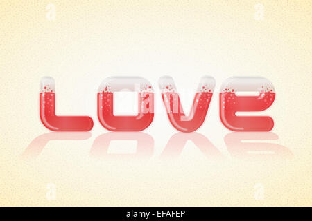 Liebe Poster über schönen Hintergrund. Vektor-illustration Stockfoto