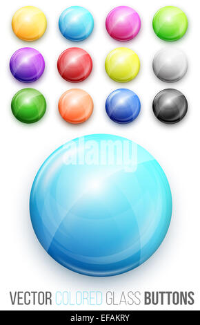 Runde buttons Stockfoto