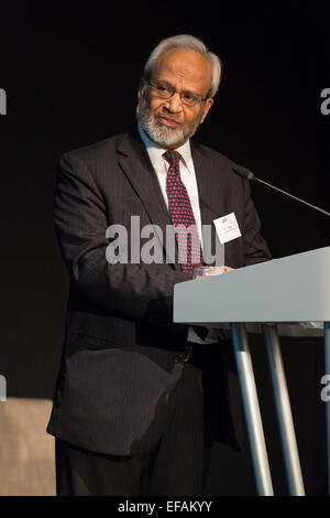 London, UK. 29. Januar 2015. Dr. Shuja Shafi, Sekretär des Muslim Council of Britain, Rede auf der britischen Werte-Konferenz Stockfoto