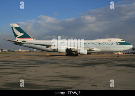 CATHAY PACIFIC CARGO BOEING 747 Stockfoto