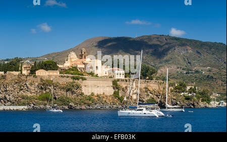 Altstadt von Lipari Stockfoto