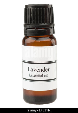 Tropfflasche von ätherischen Ölen aus Lavendel Stockfoto