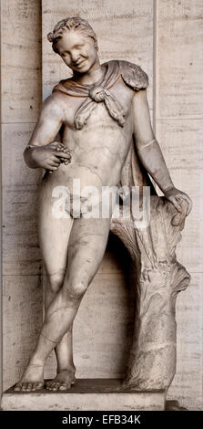 Satyr römische Statue achteckigen Innenhof (Vatikan Museum Rom-Italien) Stockfoto