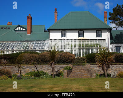 Government House, Stanley. Die offizielle Heimat des Gouverneurs der Falklandinseln stammt aus dem Jahr 1845 Stockfoto