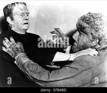 BELA LUGOSI, Lon Chaney jr., FRANKENSTEIN MEETS THE WOLF MAN, 1943 Stockfoto