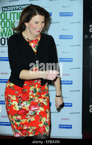 London, UK, 28. Januar 2015, Cristine Odone, besucht der politischen Buch Awards im IMAX Stockfoto