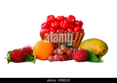 Obst, Isolated On White Background Stockfoto