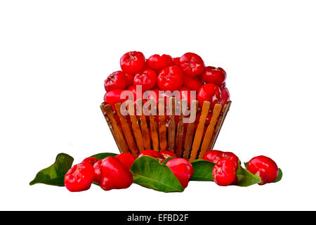 Rambutan Früchte, Isolated On White Background Stockfoto