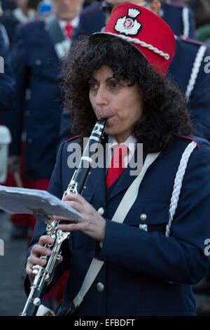 Musiker auf der Piazza del Popolo, Rom Stockfoto