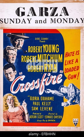 FILM POSTER KREUZFEUER (1947) Stockfoto