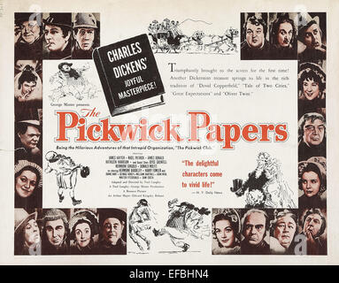 FILMPLAKAT PICKWICK PAPERS (1952) Stockfoto