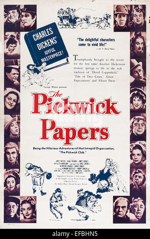 FILMPLAKAT PICKWICK PAPERS (1952) Stockfoto