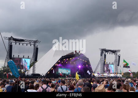 28. Juni 2014. Eine Menge sammeln für Lana Del Ray am Samstagnachmittag. Stockfoto