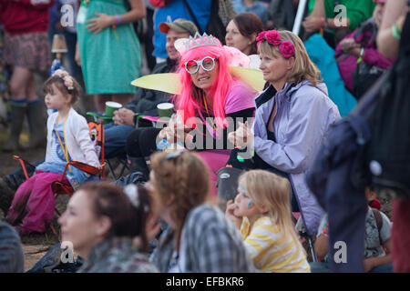 28. Juni 2014. Das Theater-Feld auf Glastonbury. Stockfoto