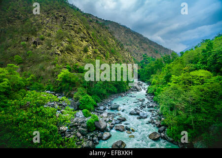 Fluss von Everest trek Stockfoto