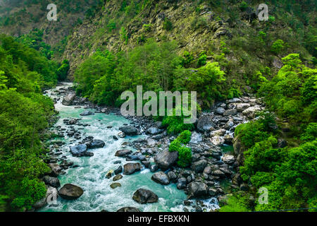 Fluss von Everest trek Stockfoto