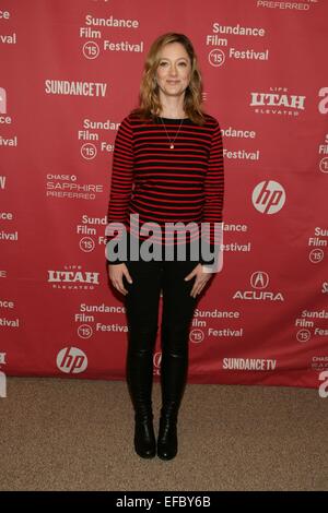 Park City, UT, USA. 30. Januar 2015. Judy Greer im Ankunftsbereich für Oma-Premiere auf der 2015 Sundance Film Festival, Eccles Center, Park City, UT 30. Januar 2015. Bildnachweis: James Atoa/Everett Collection/Alamy Live-Nachrichten Stockfoto