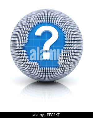 Finanzfragen Symbol auf Globus gebildet mit Dollarzeichen Stockfoto