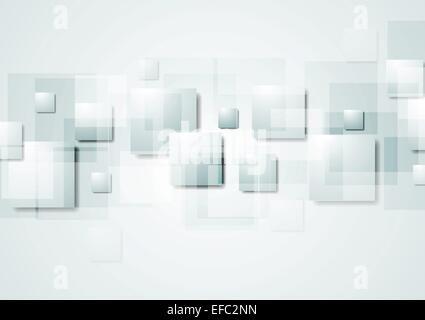 Abstrakt grau Hi-Tech-Hintergrund mit Quadraten. Vektor-design Stockfoto