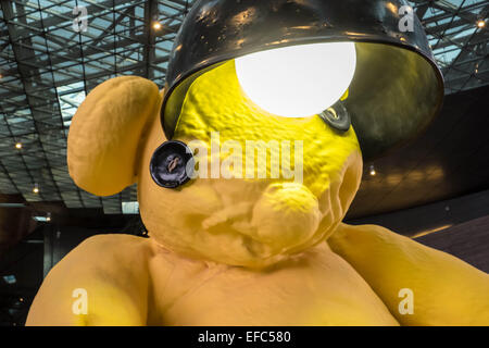 Zentralen Kunstwerk im internationalen Flughafen Hamad, Doha, Katar Stockfoto